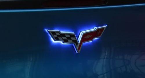 Blue Corvette Logo - C6 Corvette Illuminated LED Rear Emblem