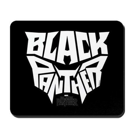 Black Panther Logo - Black Panther Logo Mousepad