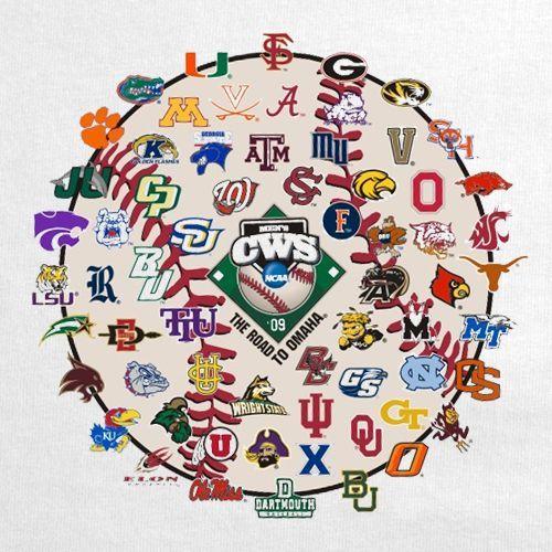 College Baseball Logo - 2009 logo--but it still tells the whole story. My dad and I love ...