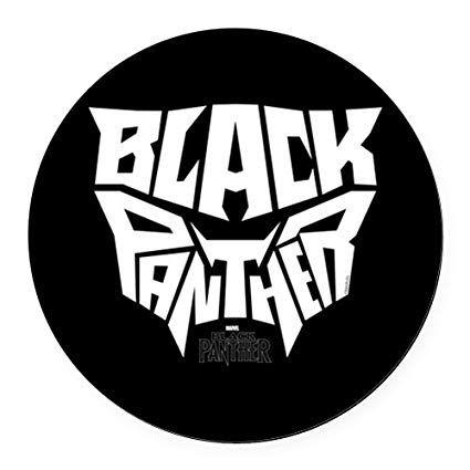 Black Panther Logo - CafePress Black Panther Logo Round Car Magnet, Magnetic