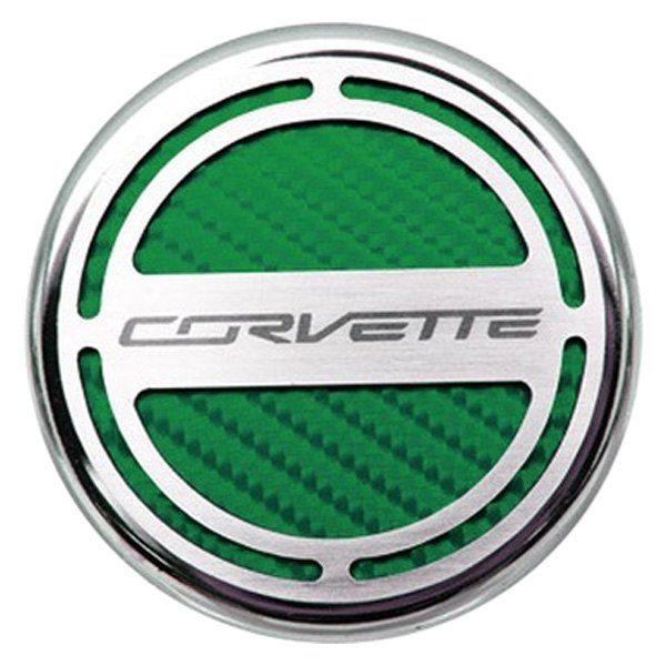 Blue Corvette Logo - ACC® Corvette Z06 2017 Chrome Cap Cover Set with Corvette Logo