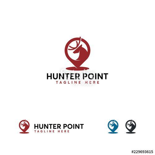 Deer Hunter Logo - Deer Hunter logo designs vector, Hunter point logo designs symbol