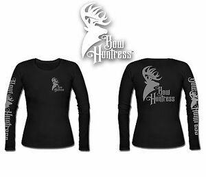 Deer Hunter Logo - Bow Huntress Logo t shirt Women's Long sleeve hunting deer hunting ...