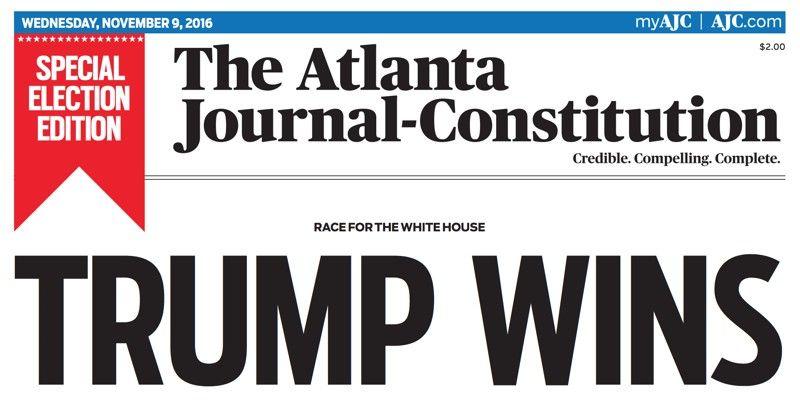 Atlanta Newspaper Logo - Historic election edition: Where to buy today's AJC