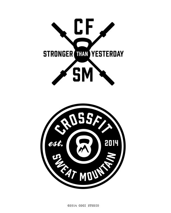 S M for Mountain Logo - Crossfit Sweat Mountain T-Shirt Logo Design Comps on SCAD Portfolios ...
