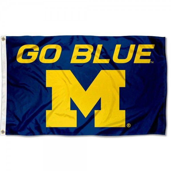 Go Blue Logo - University of Michigan Go Blue Flag and Flag for Wolverines