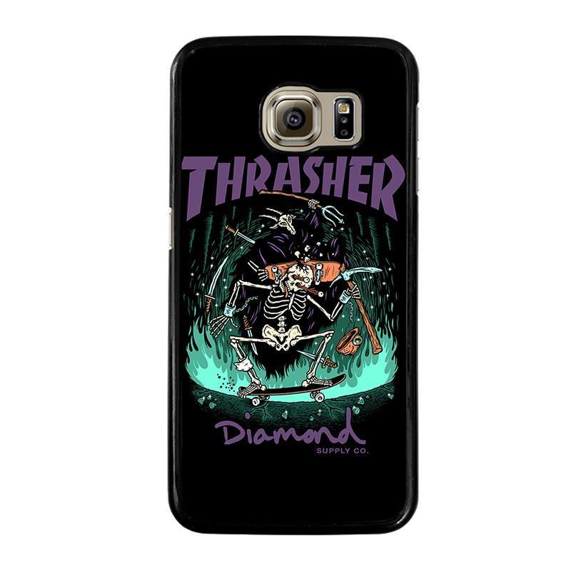 Diamond Supply Galaxy Logo - THRASHER DIAMOND SUPPLY CO Samsung Galaxy S6 Case - Best Custom ...