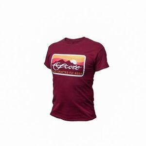 S M for Mountain Logo - Scott Cotton Garnet T Shirt With Mountain Logo Sm NEW FREE SHIPPING