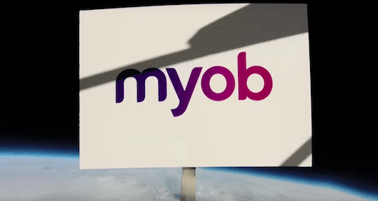 MYOB Logo - MYOB rebrands on 25th birthday by launching its logo into