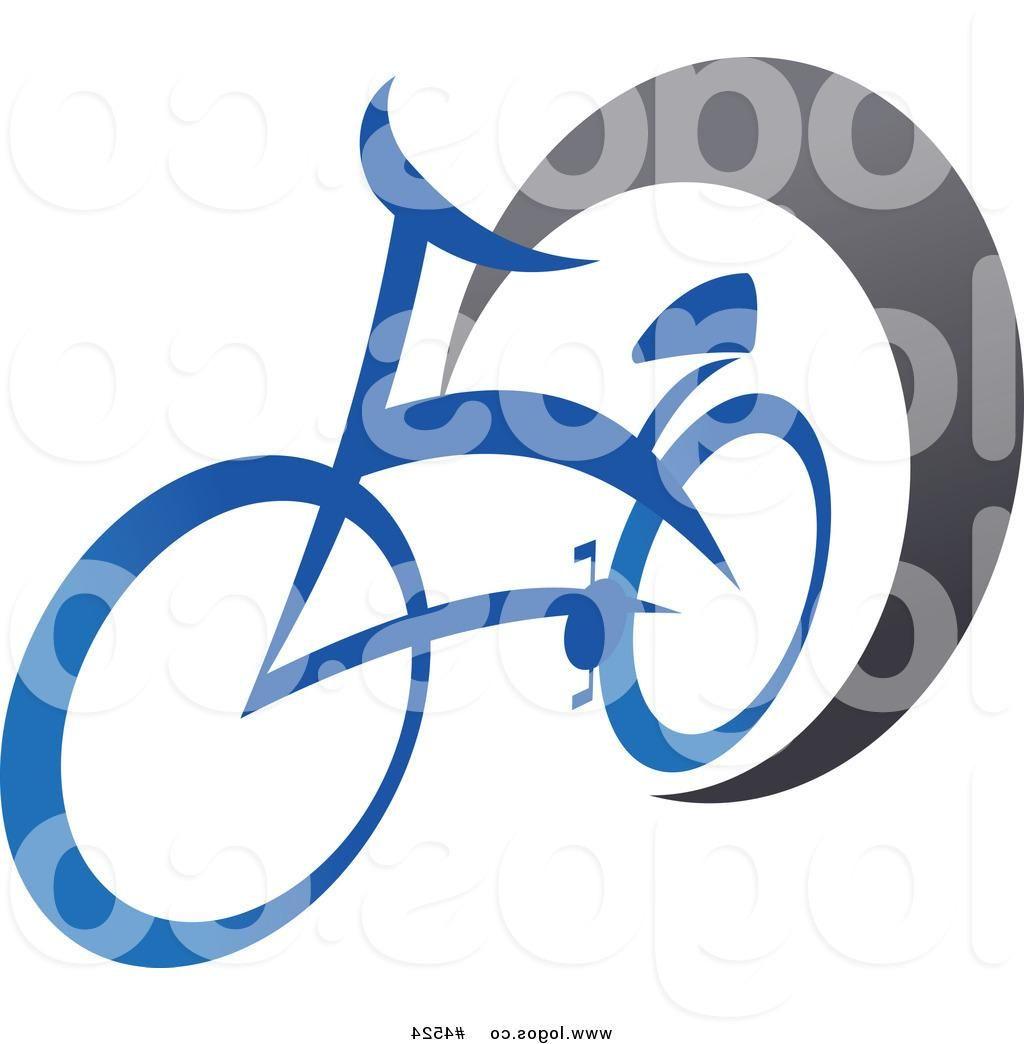 S M for Mountain Logo - Top Royalty Free Blue And Black Cyclist Icon Logo By Vector