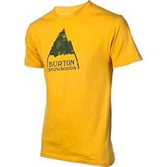 S M for Mountain Logo - Amazon.com: Burton Men's Mountain Logo T-Shirt - Saffron Sz Sm: Clothing