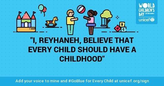 Go Blue Logo - Join us on World Children's Day – 20 November | UNICEF