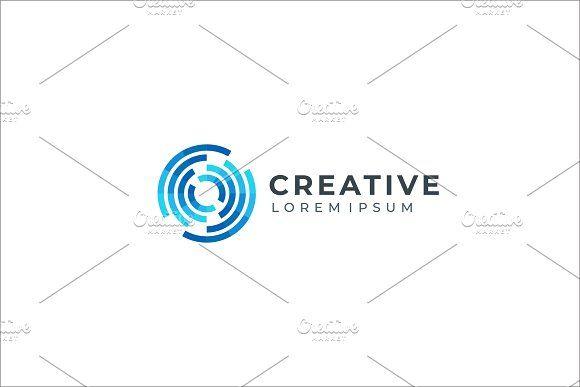 I in a Circle Logo - Abstract circle logo. ~ Logo Templates ~ Creative Market
