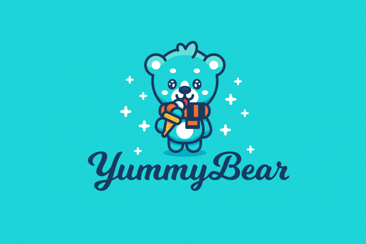 Green Cute Logo - Yummy Bear Cute Logo