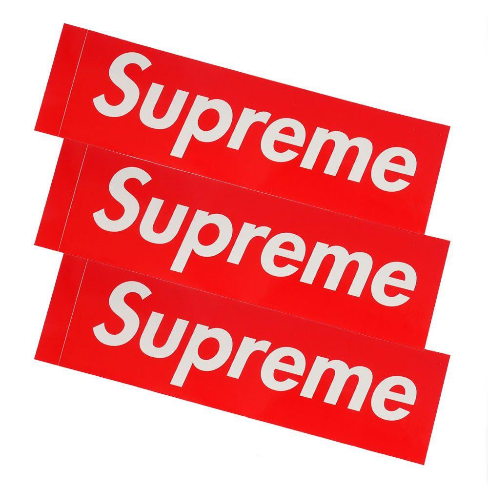Three Box Logo - SUPREME : Box Logo Sticker [Set of 3] RED