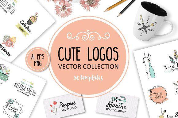 Cute Logo - Cute Vector Logos Collection Logo Templates Creative Market