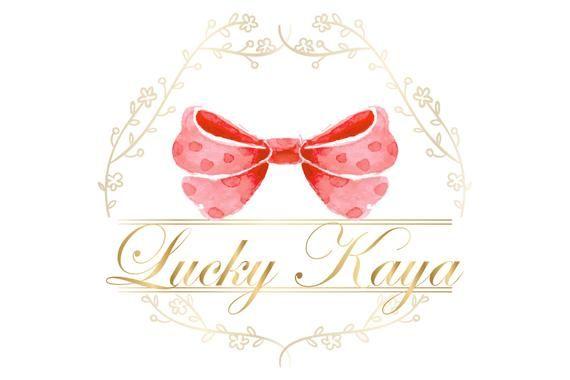 Cute Logo - Custom logo design cute pink bow logo pink gold bow logo | Etsy