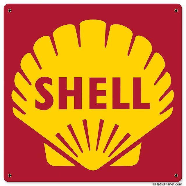 Vintage Oil Company Logo - Vintage Style Shell Gas and Oil Advertising Signs