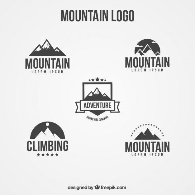 Mountain Range Logo - Logos set of flat mountain Vector | Free Download