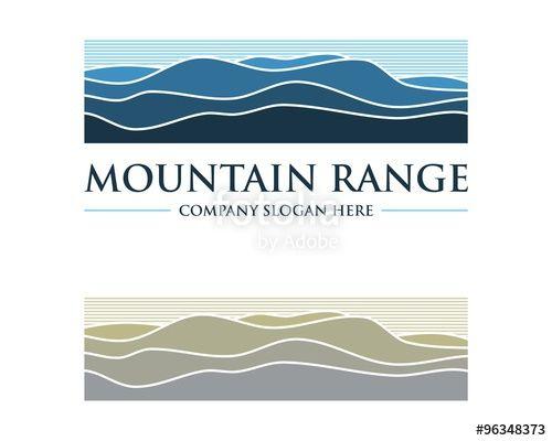 Mountain Range Logo - mountain range or hills logo template v.2 Stock image and royalty