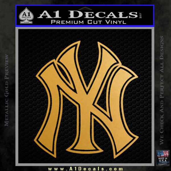 Gold NY Logo - New York Yankees Logo Decal Sticker » A1 Decals