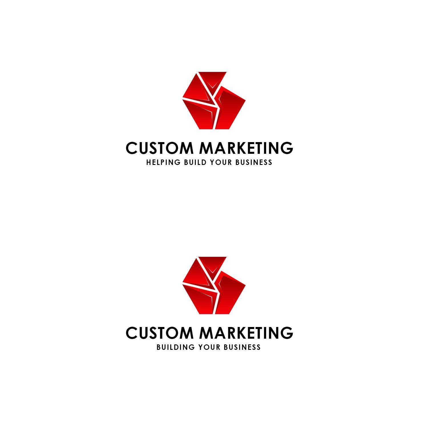 Custom Marketing Logo - Modern, Bold, Marketing Logo Design for Name = 'Custom Marketing ...