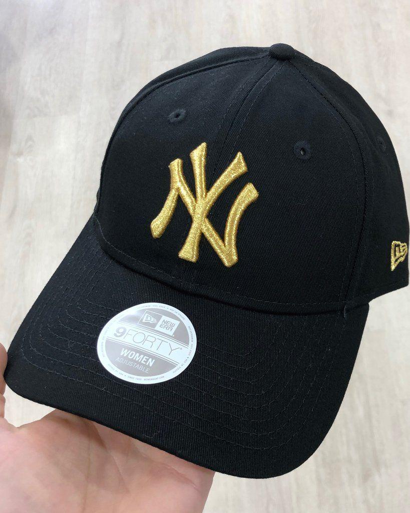 Gold NY Logo - New Era 940 NY Yankees Cap- Black/Gold – HyperLuxe Activewear