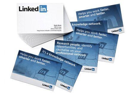 LinkedIn for Business Cards Logo - LinkedIn use MOO Business Cards to create a professional effect