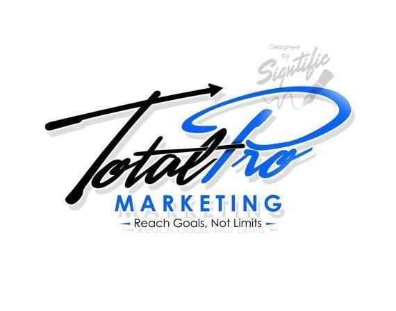 Custom Marketing Logo - Professional logo design, custom signature logo, black and blue logo