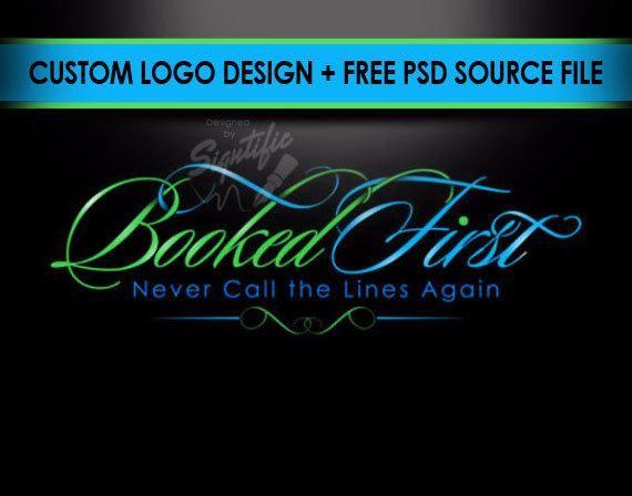 Custom Marketing Logo - Custom logo plus FREE PSD source file, business logo design, blue