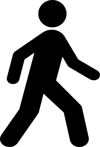 Walking Person Logo - Walking Man Black Clip Art clip art online