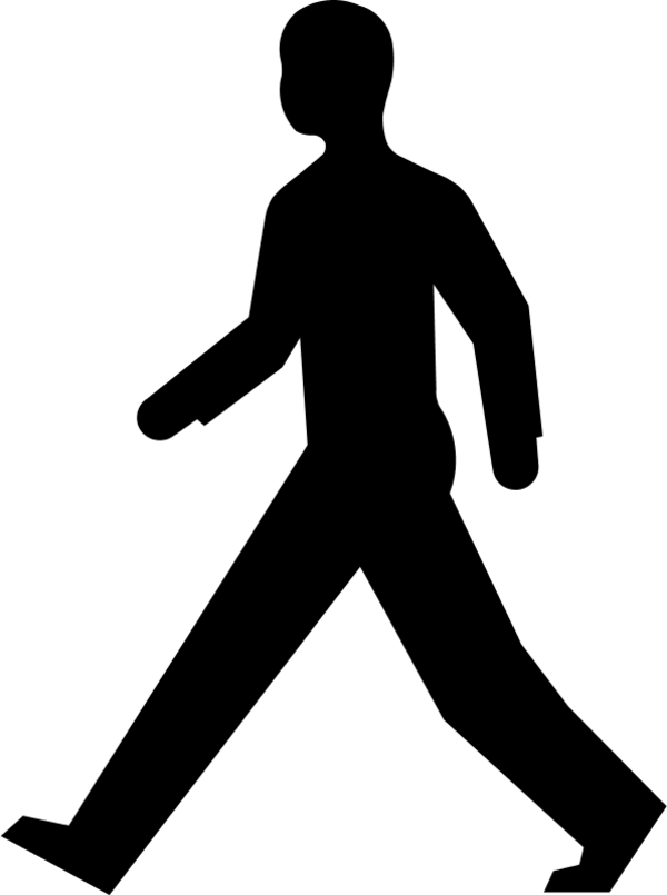 Walking Person Logo - Man Walking Clipart