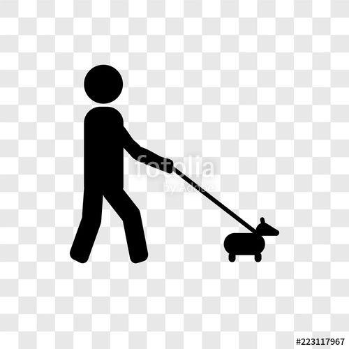 Walking Person Logo - Walking Dog vector icon isolated on transparent background, Walking ...