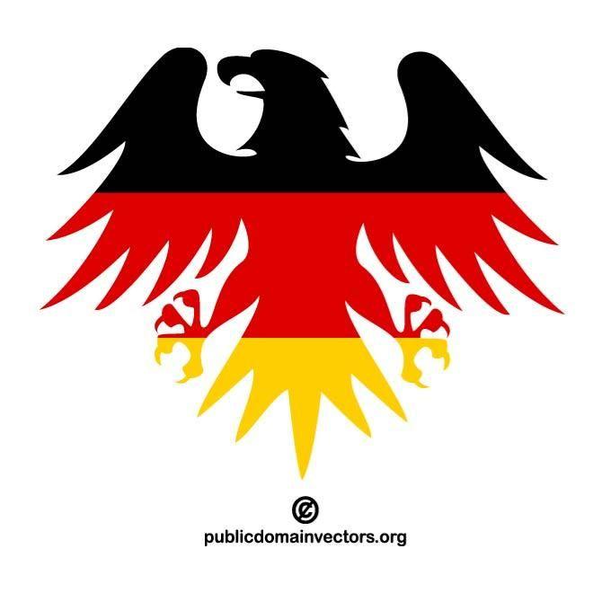 Eagle German Logo - EAGLE WITH GERMAN FLAG VECTOR - Download at Vectorportal