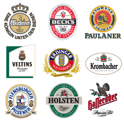 Beer Brand Logo - German Beer Logos | little collection of german beer vector logos ...