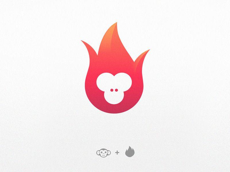 Fire Logo - Monkey fire logo