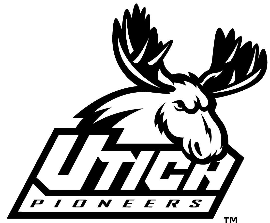 Black and White Hockey Logo - Sports Information - Utica College Athletics