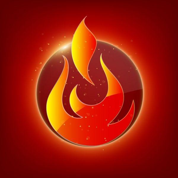 Red Fire Logo - Fire logo design sparkling red decoration Free vector in Adobe ...