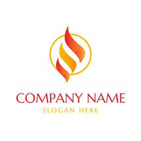 P I Red Flame Logo - Free Flame Logo Designs | DesignEvo Logo Maker