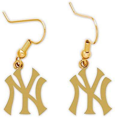 Gold NY Logo - Amazon.com : New York Yankees MLB Team NY Logo Gold Tone Dangle ...