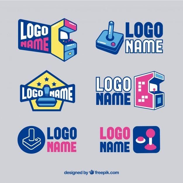 Computer Gaming Logo - Pack of video game logos Vector | Free Download