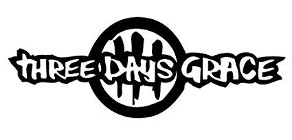 Three Days Grace Logo - Three Days Grace Decal, H 3 By L 9 Inches, White, Silver