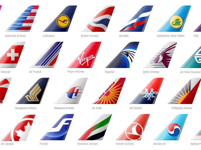 Airline Tail Logo - Airline Tail Logos PSD mockup