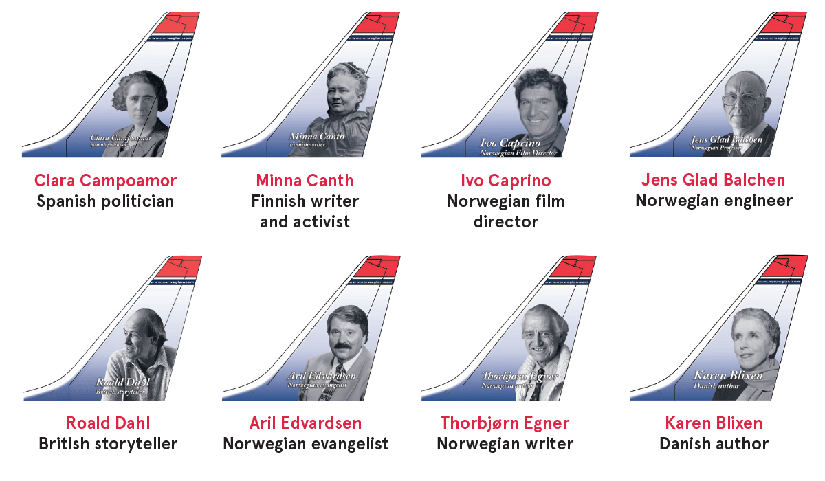 Aircraft Tails Logo - Tail Fin Heroes | Norwegian