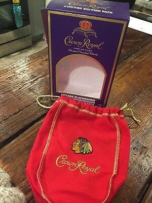 Red Crown Royal Logo - CHICAGO BLACKHAWKS LIMITED EDITION Crown Royal Red Drawstring Bag