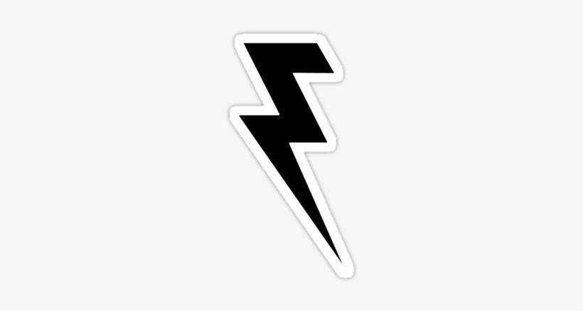 White Lightning Logo - Black And White Lightning Bolt Stickers By Gamebantz