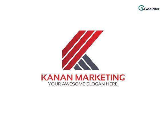 Red Letter K Logo - Kanan Marketing - Letter K Logo ~ Logo Templates ~ Creative Market