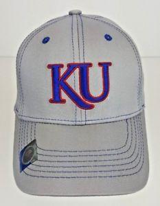Crimson and Blue Logo - Kansas KU Jayhawks Adjustable Hat Gray w/ Crimson & Blue Logo NCAA ...
