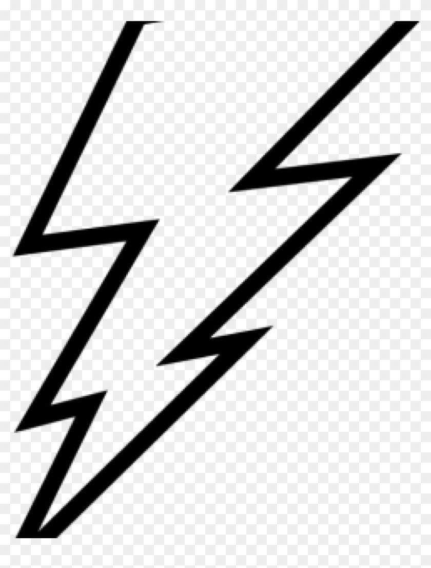 White Lightning Logo - Outline Clipart Lightning Bolt Outline Clip Art Lightning - Black ...