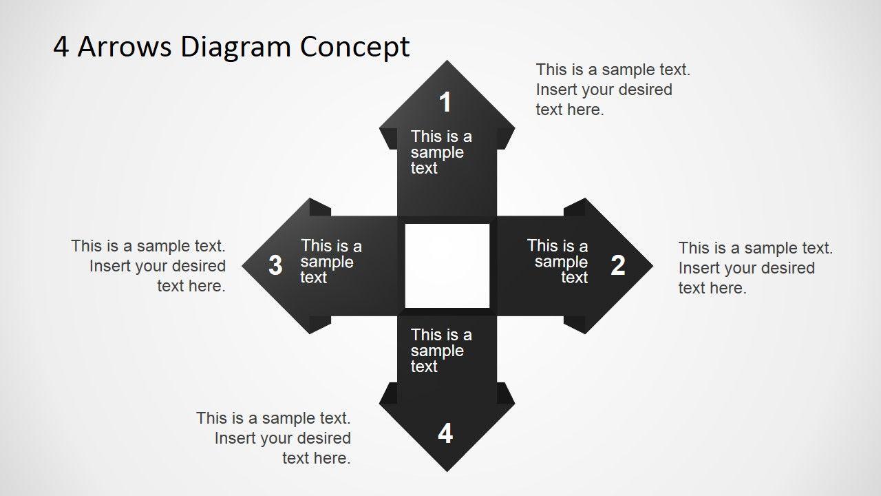 4 Arrows Logo - Free 4 Arrows Diagram Slides for PowerPoint - SlideModel